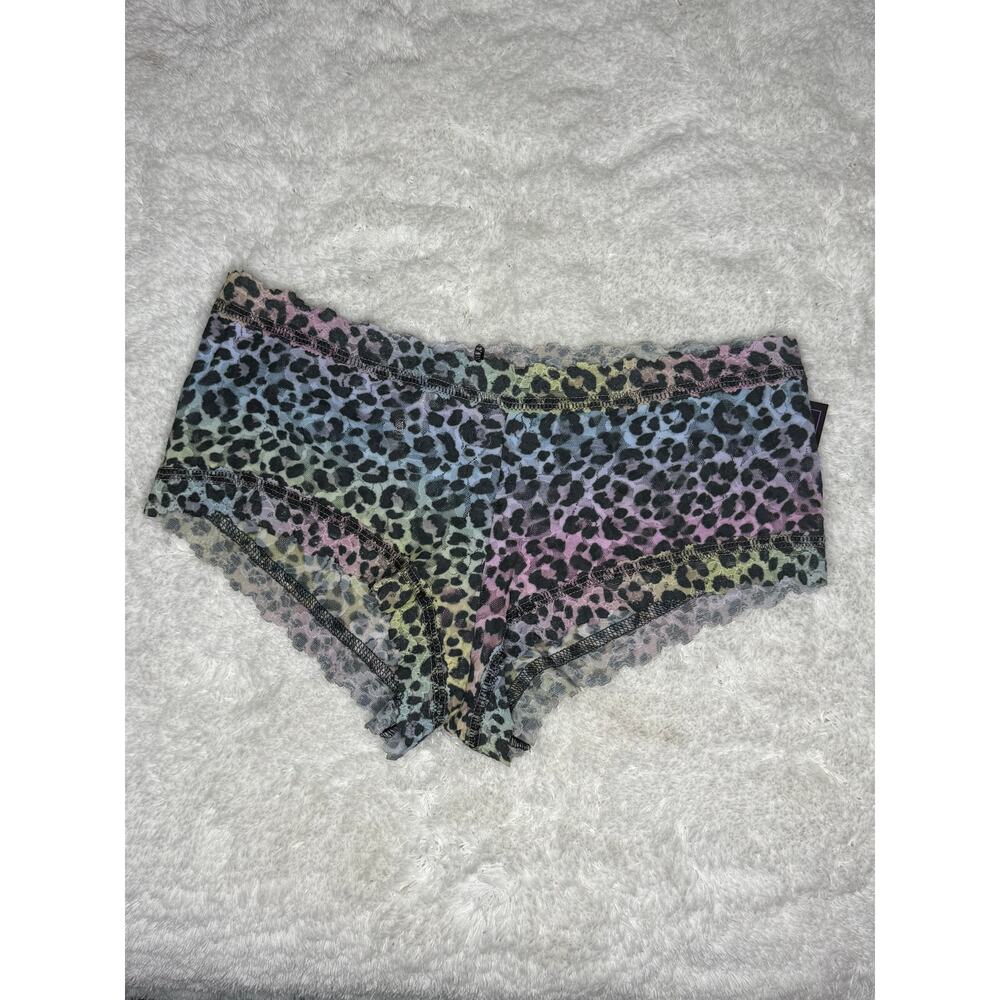 NWT Hanky Panky Leopard Lace Boyshort Panties Pastel Animal Print Sz XS